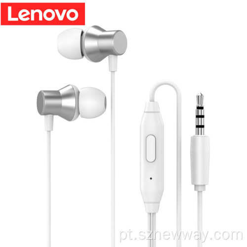 Fones de ouvido Lenovo HF130 com fone de ouvido com fita de pescoço com fio de microfone